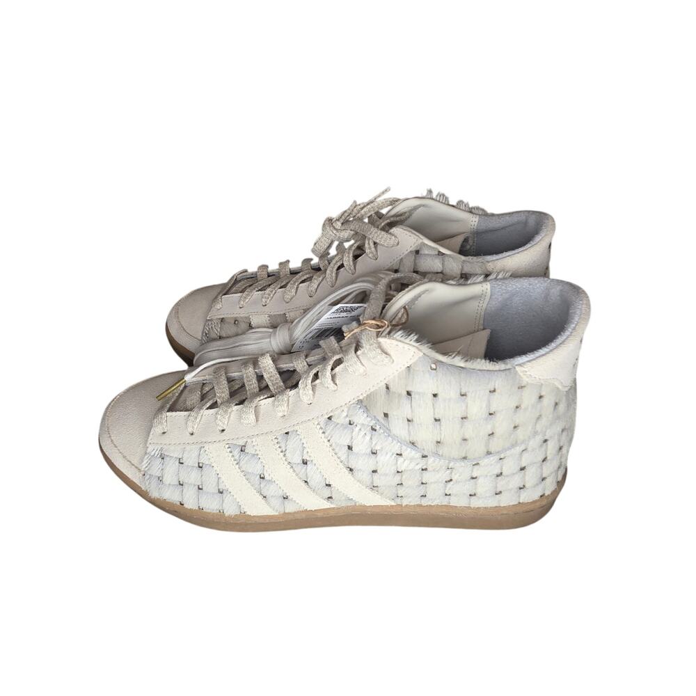 Adidas Jabbar Hi W JS0799 White Pony Hair Woven High Top Sneakers Men's 13 NWT